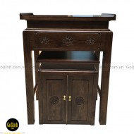 Bàn thờ chung cư K20 màu óc chó 1m07 Bàn thờ chung cư K20 màu óc chó 1m07